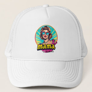 Personalised Retro Mama Pop Art (3) Trucker Hat