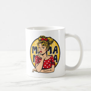 Personalised Retro Mama Pop Art (4) Coffee Mug