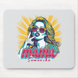 Personalised Retro Mama Pop Art (5) Mouse Pad