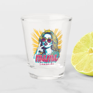 Personalised Retro Mama Pop Art (5) Shot Glass