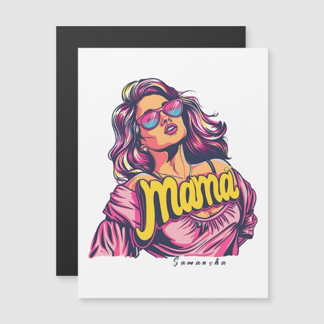 Personalised Retro  Mama Pop Art (6) (Front/Back)