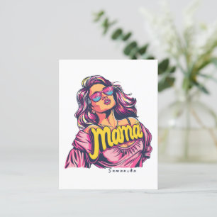 Personalised Retro  Mama Pop Art (6) Postcard
