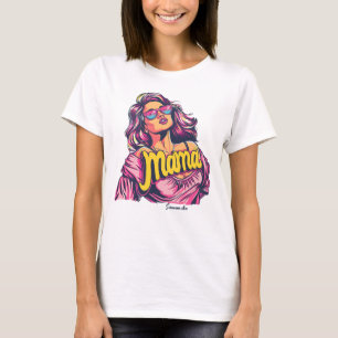 Personalised Retro  Mama Pop Art (6) T-Shirt