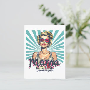 Personalised Retro  Mama Pop Art (7) Postcard