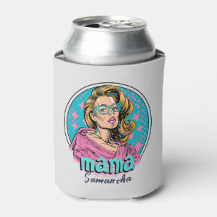Personalised Retro  Mama Pop Art (8) Can Cooler