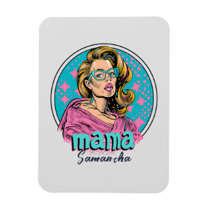 Personalised Retro Mama Pop Art (8) Magnet
