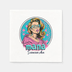 Personalised Retro Mama Pop Art (8) Napkins