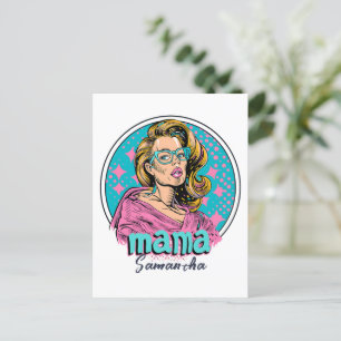 Personalised Retro  Mama Pop Art (8) Postcard