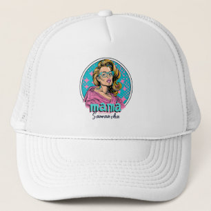 Personalised Retro  Mama Pop Art (8) Trucker Hat