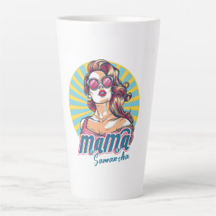 Personalised Retro Mama Pop Art (9) Latte Mug