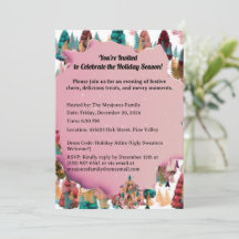 Personalised Retro Minimalist Colours Trees 