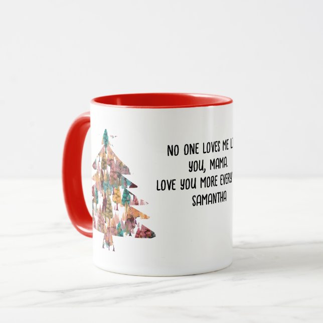 Personalised Retro Minimalist Colours Trees Mug (Front Left)