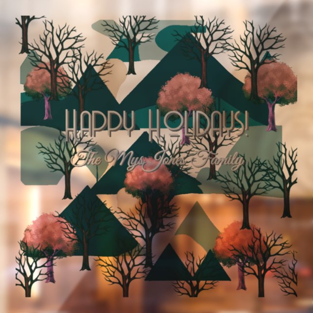 Personalised Retro Minimalist Trees and Shapes  (Sheet 2)