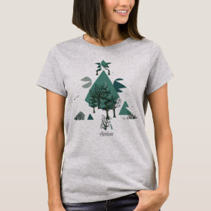 Personalised Retro Minimalist Trees and Shapes T-Shirt