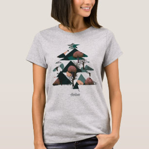 Personalised Retro Minimalist Trees and Shapes T-Shirt