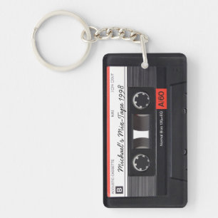 Personalised Retro Mix-tape key-chain Key Ring