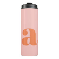 Personalised Retro Monogram Bridesmaid Pink Orange
