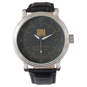 Personalised Retro Movie Poster Hana Gold Watch