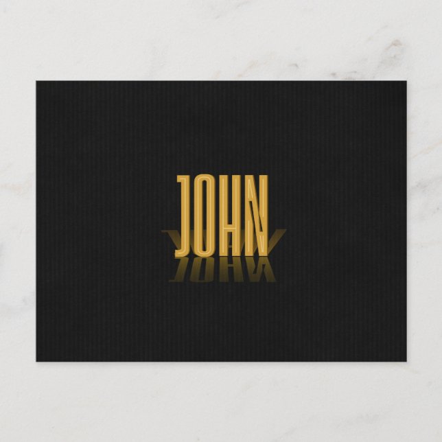 Personalised Retro Movie Poster John Gold Postcard (Front)
