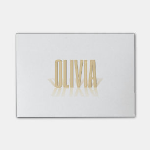 Personalised Retro Movie Poster Olivia Gold Post-it Notes