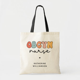 Personalised Retro OBGYN Nurse Tote Bag