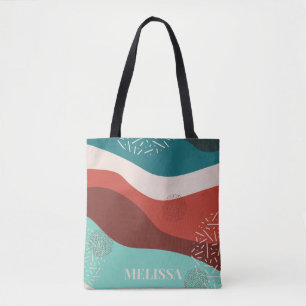 Personalised Retro Pattern Tote Bag
