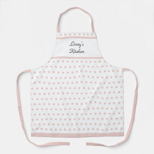 Personalised Retro Pink Whisper Polka Dotted Apron