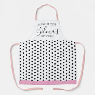 Personalised Retro Polka Dot Cooking Apron