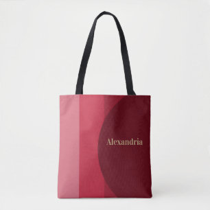 Personalised Retro Red Stripe Tote Bag