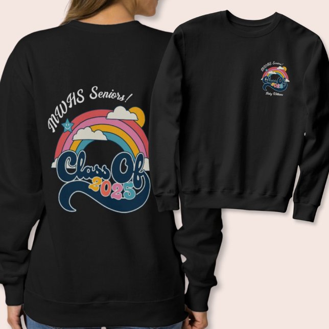 Personalised Retro Senior Class of 2025 Sweatshirt (Personalized Retro Senior Class of 2025 Sweatshirt
)