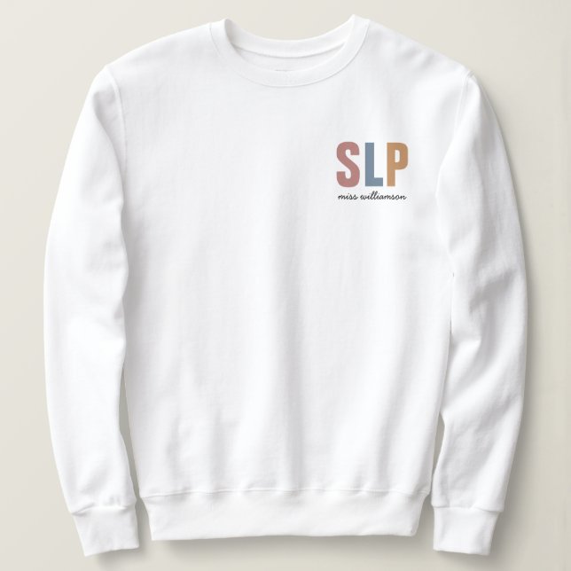 Personalised Retro SLP Speech Pathologist  Sweatshirt (Design Front)