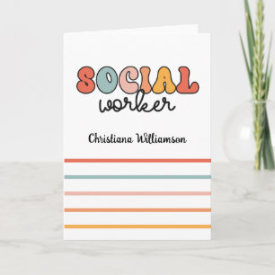 Personalised Retro Social Worker Card