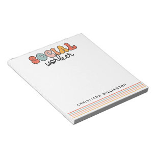 Personalised Retro Social Worker Notepad