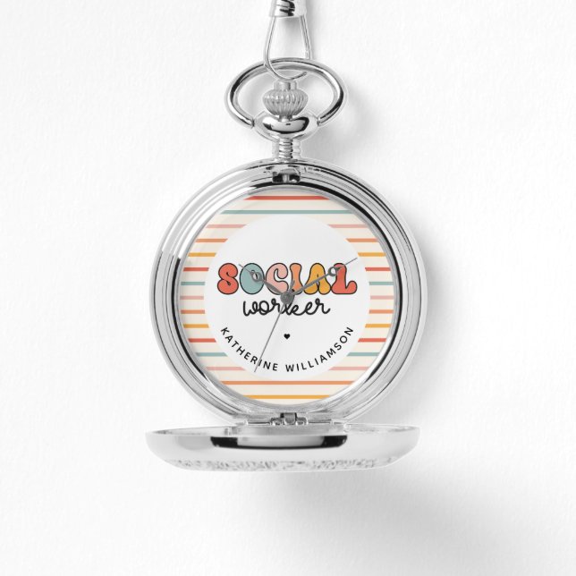Personalised Retro Social Worker Watch (Front)