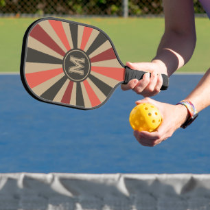 Personalised Retro Sunburst - Route 66 Colour Pickleball Paddle