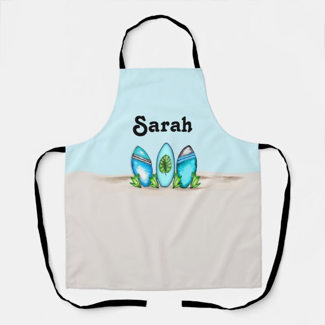 Personalised Retro Surfboards Apron (Front)
