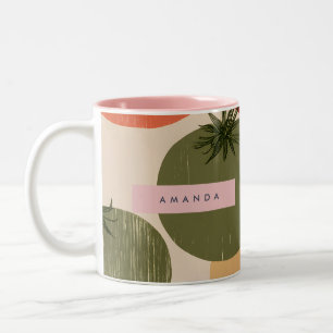 Personalised Retro Tomato Garden Style Two-Tone Coffee Mug