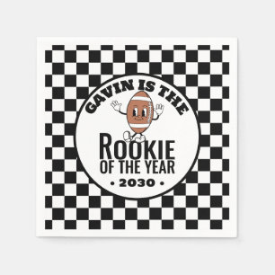 Personalised Retro Vintage Football Birthday Party Napkin