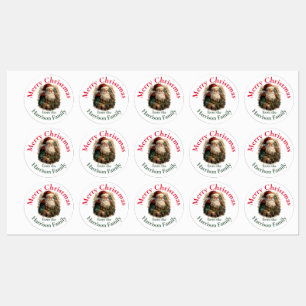 Personalised Retro Vintage Santa Christmas Wishes