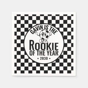 Personalised Retro Vintage Soccer Birthday Party Napkin