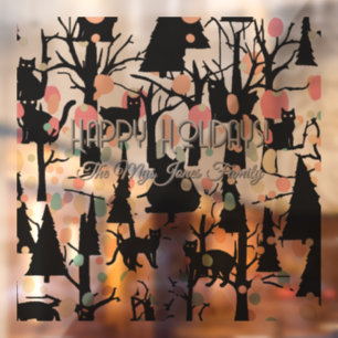 Personalised RetroMinimalist BlackCats & Branches