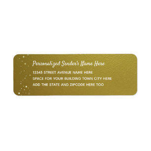 Personalised Return Address Faux Label