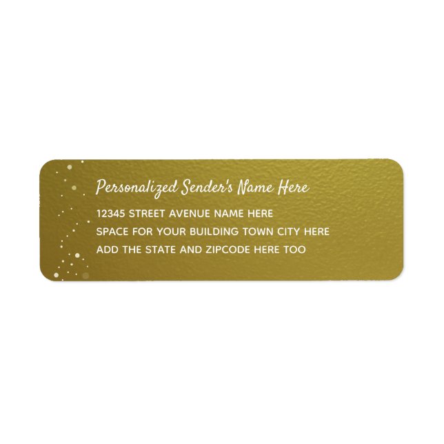 Personalised Return Address Faux Label (Front)