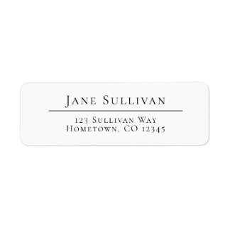 Personalised Return Address Label Classic Style