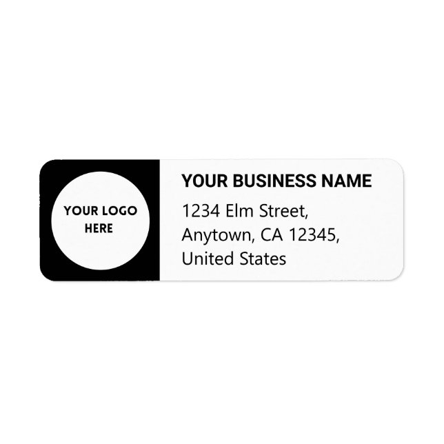 Personalised Return Address Label: Your Name & Log Label (Front)