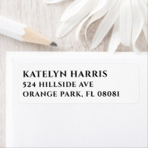 Personalised Return Address Labels Classic Serif