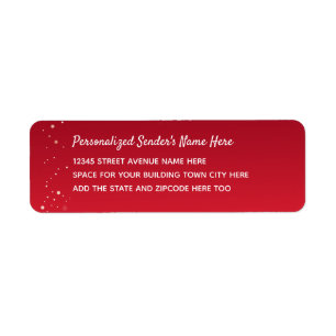 Personalised Return Address Red Label