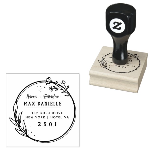 Personalised Return Address Rubber Stamp  (Stamped)