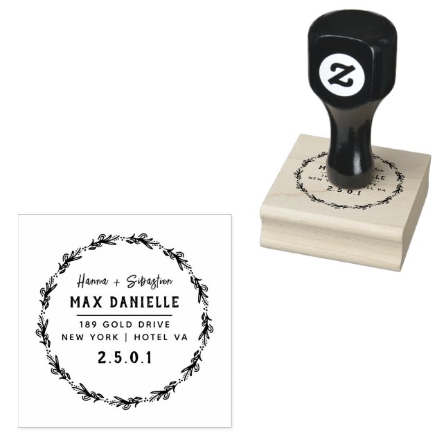 Personalised Return Address Rubber Stamp  (Stamped)