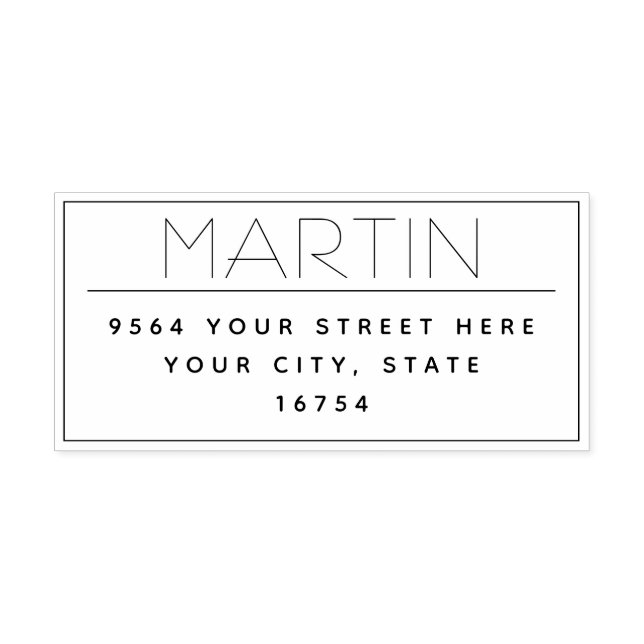  Personalised Return Address Self Ink Stamp (Design)